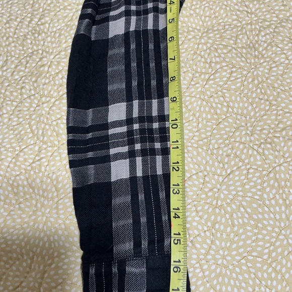 Free People Baby Blues Black & White Plaid Pleated Tunic with Pockets Medium - Picture 14 of 16